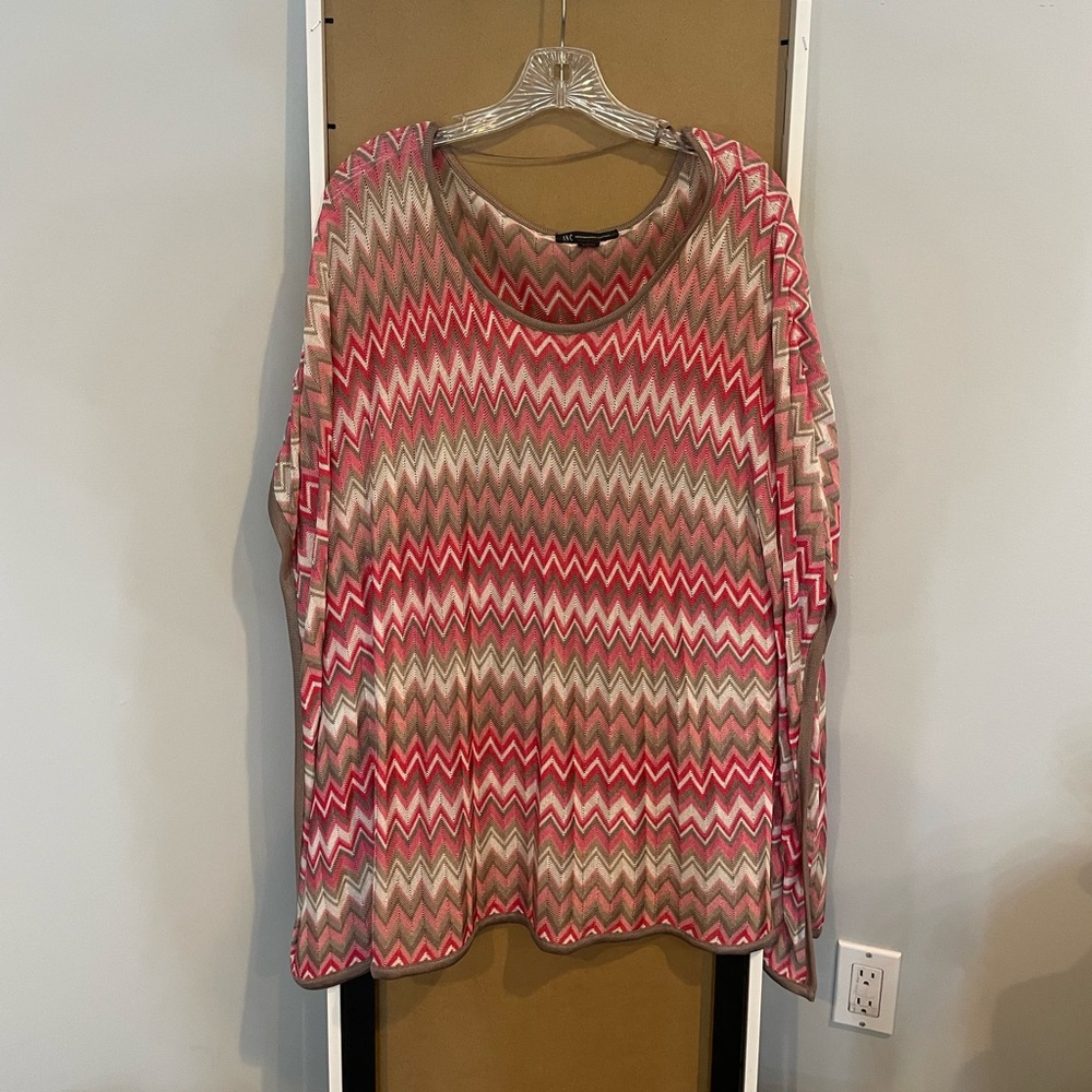 SIZE XL INC INTERNATIONAL CONCEPTS CHEVRON PONCHO